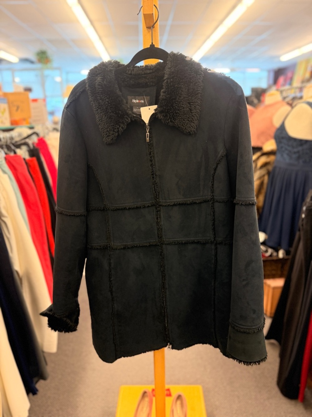 Style&co ladies lg black coat